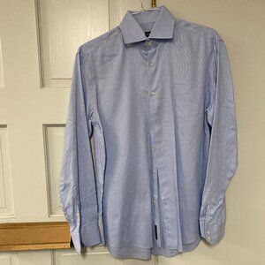 Boss Mens Blue Dress Shirt Regular Fit  Size 16 /41